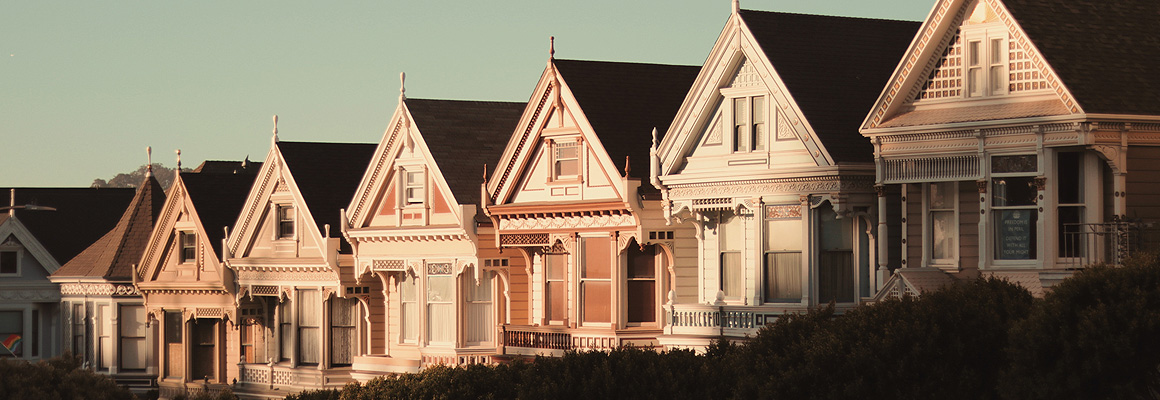 Alignement de résidences pavillonnaires